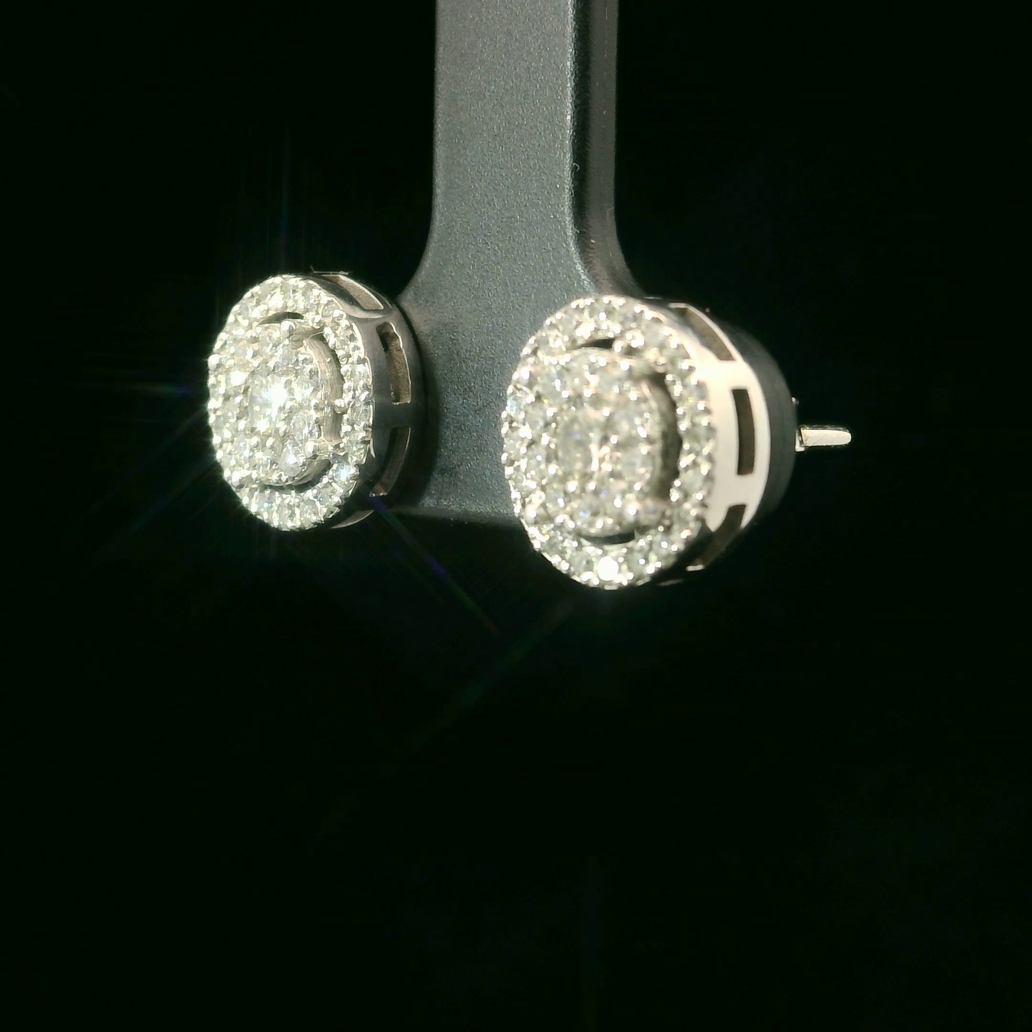 Aros Diamantes - Oro Blanco 18kt