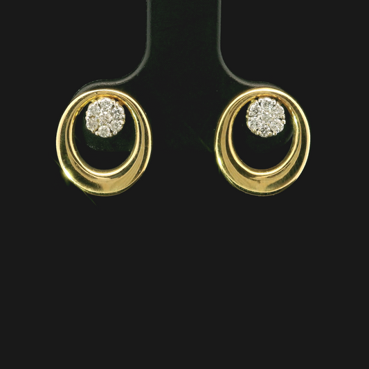 Aros Diamantes - Oro Amarillo 18kt