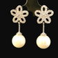 Aros Perlas Akoya y Diamantes - Oro Blanco 18kt