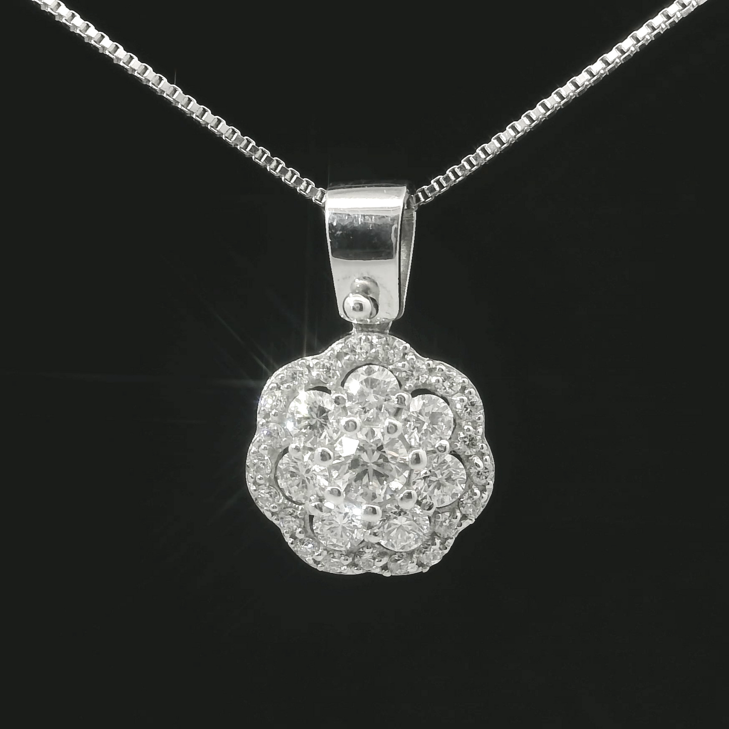 Colgante Diamantes - Oro Blanco 18kt