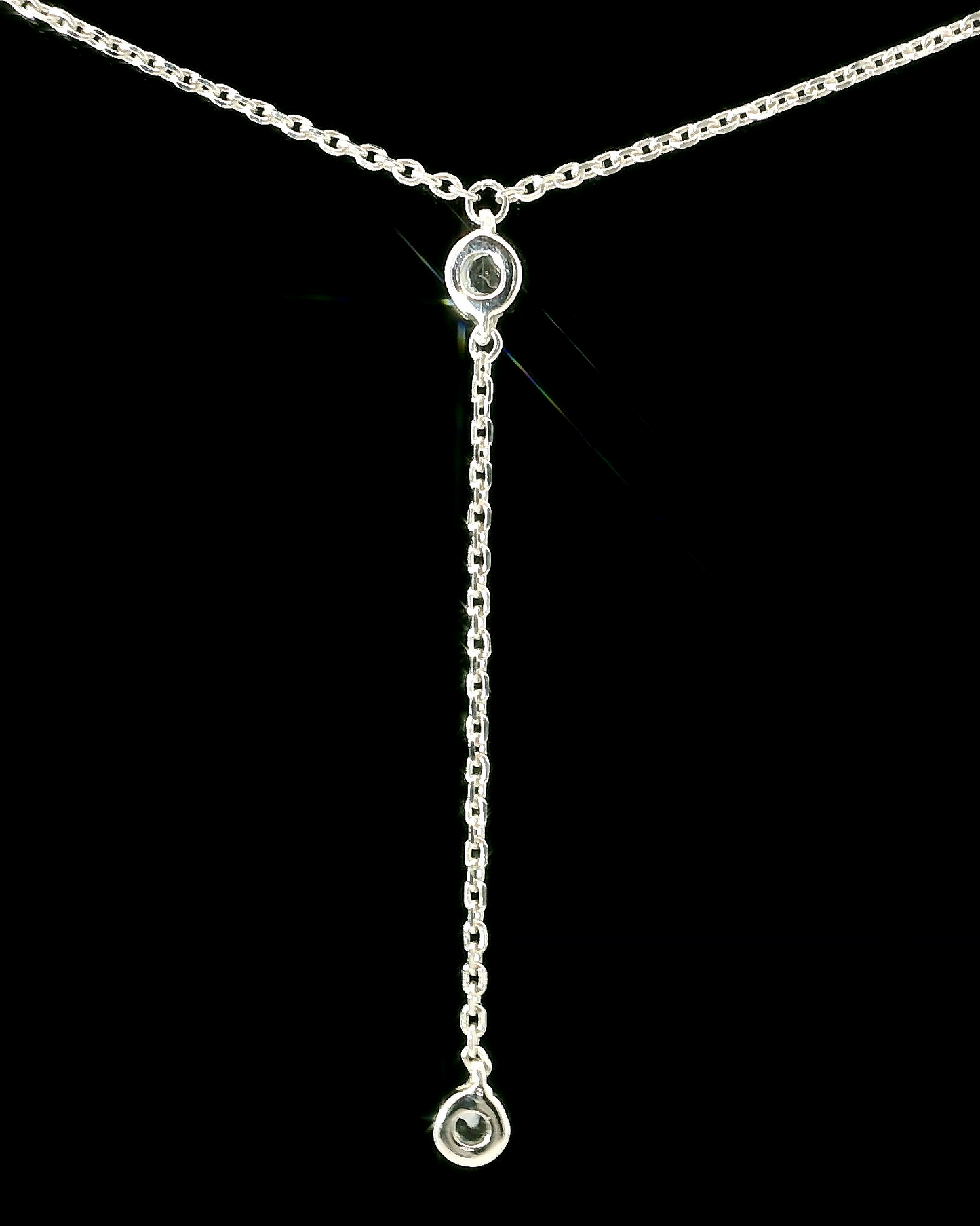 Collar Diamantes - Oro Blanco 14kt