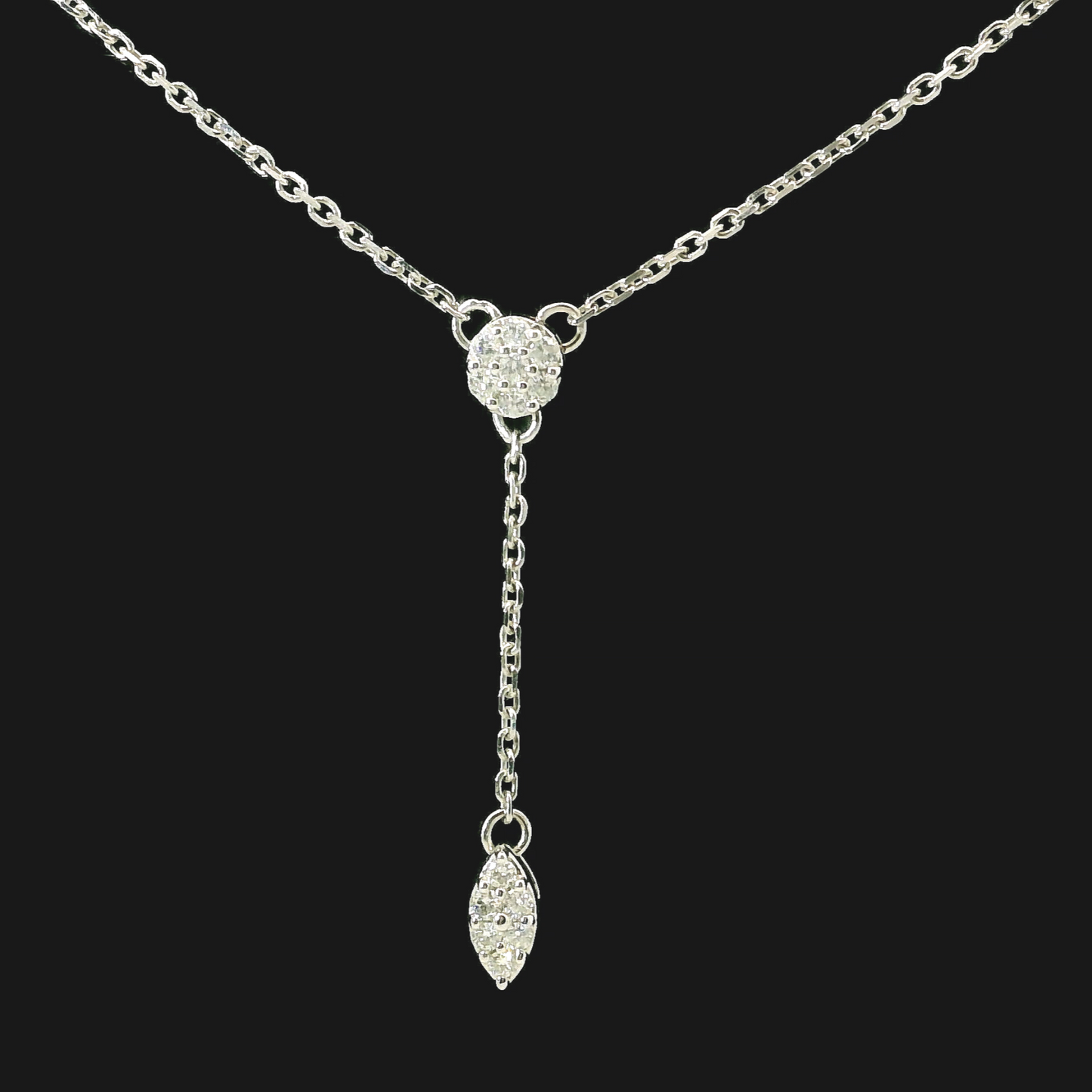 Colgante Diamantes - Oro Blanco 14kt