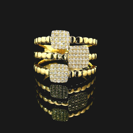 Anillo Diamantes - Oro Amarillo 18kt