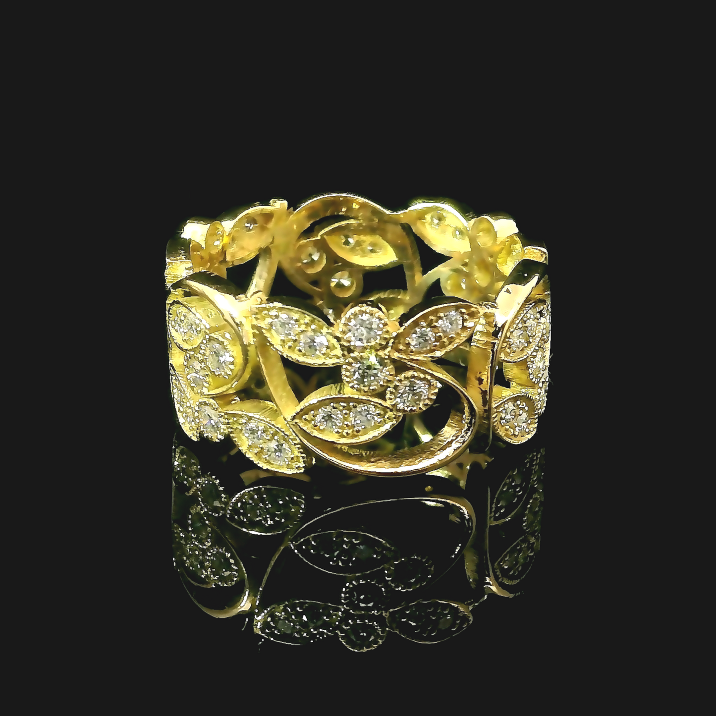 Anillo Diamantes - Oro Amarillo 18kt