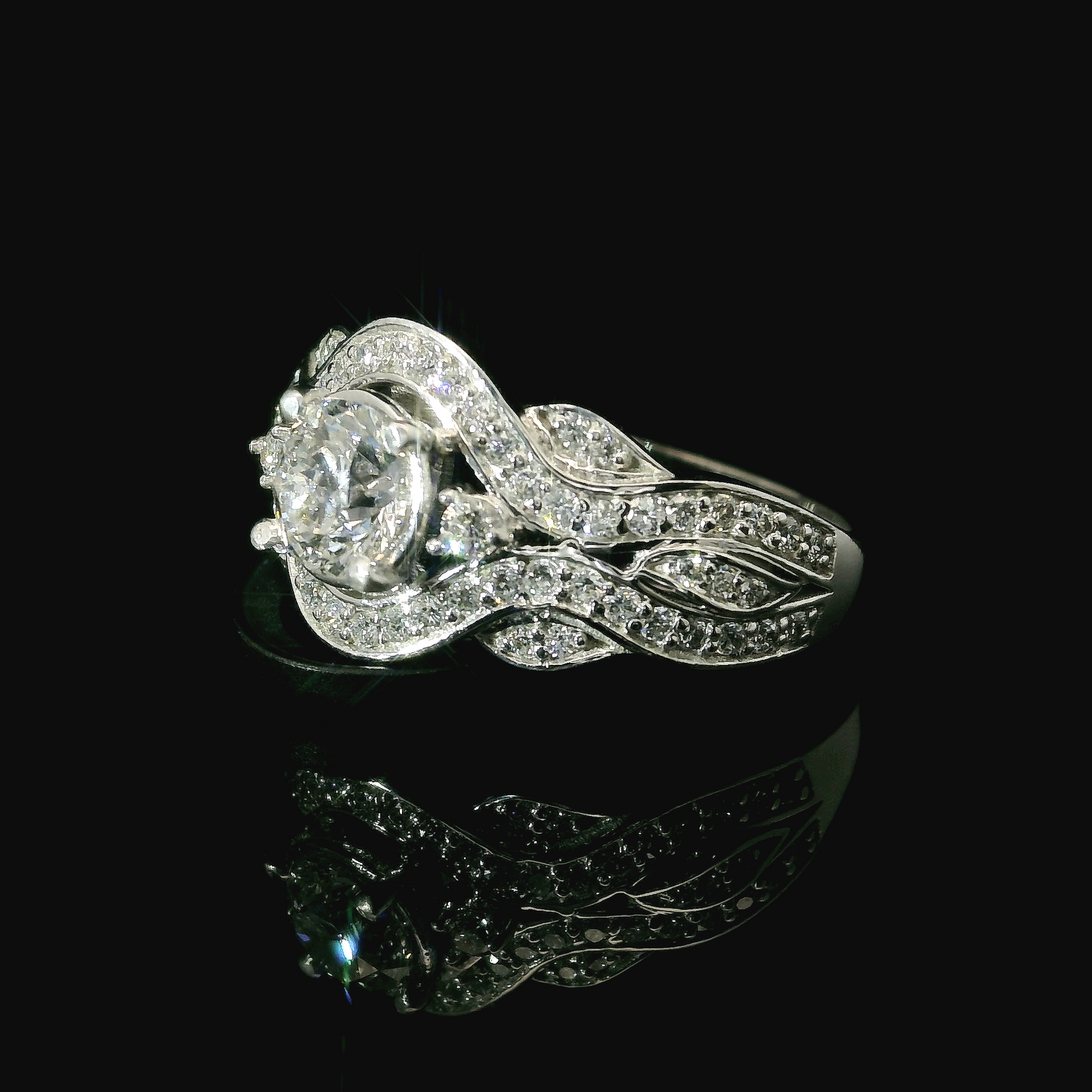 Anillo Diamantes GIA - Oro Blanco 18kt