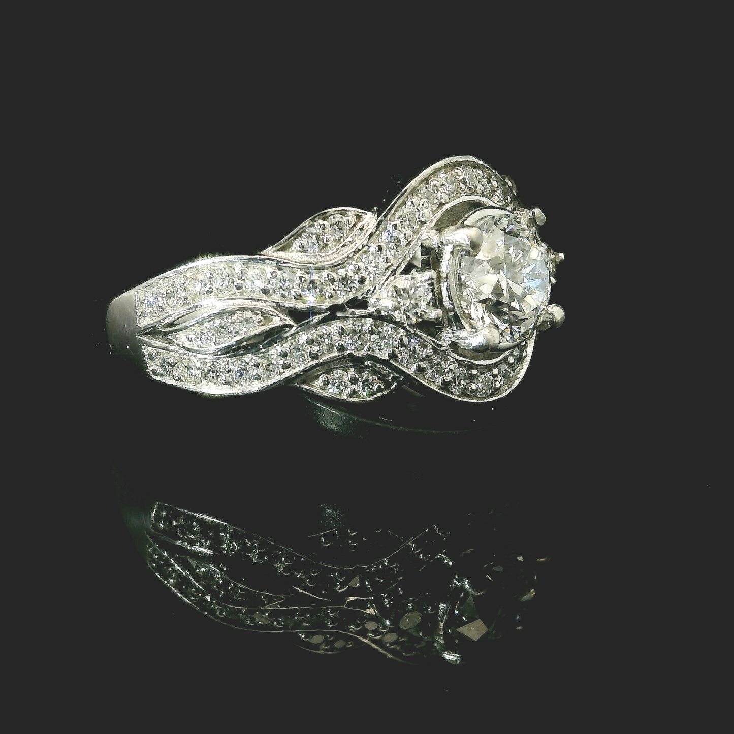 Anillo Diamantes GIA - Oro Blanco 18kt