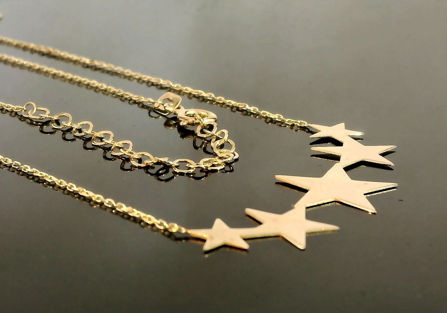 Collar Estrellas - Oro Amarillo 18kt