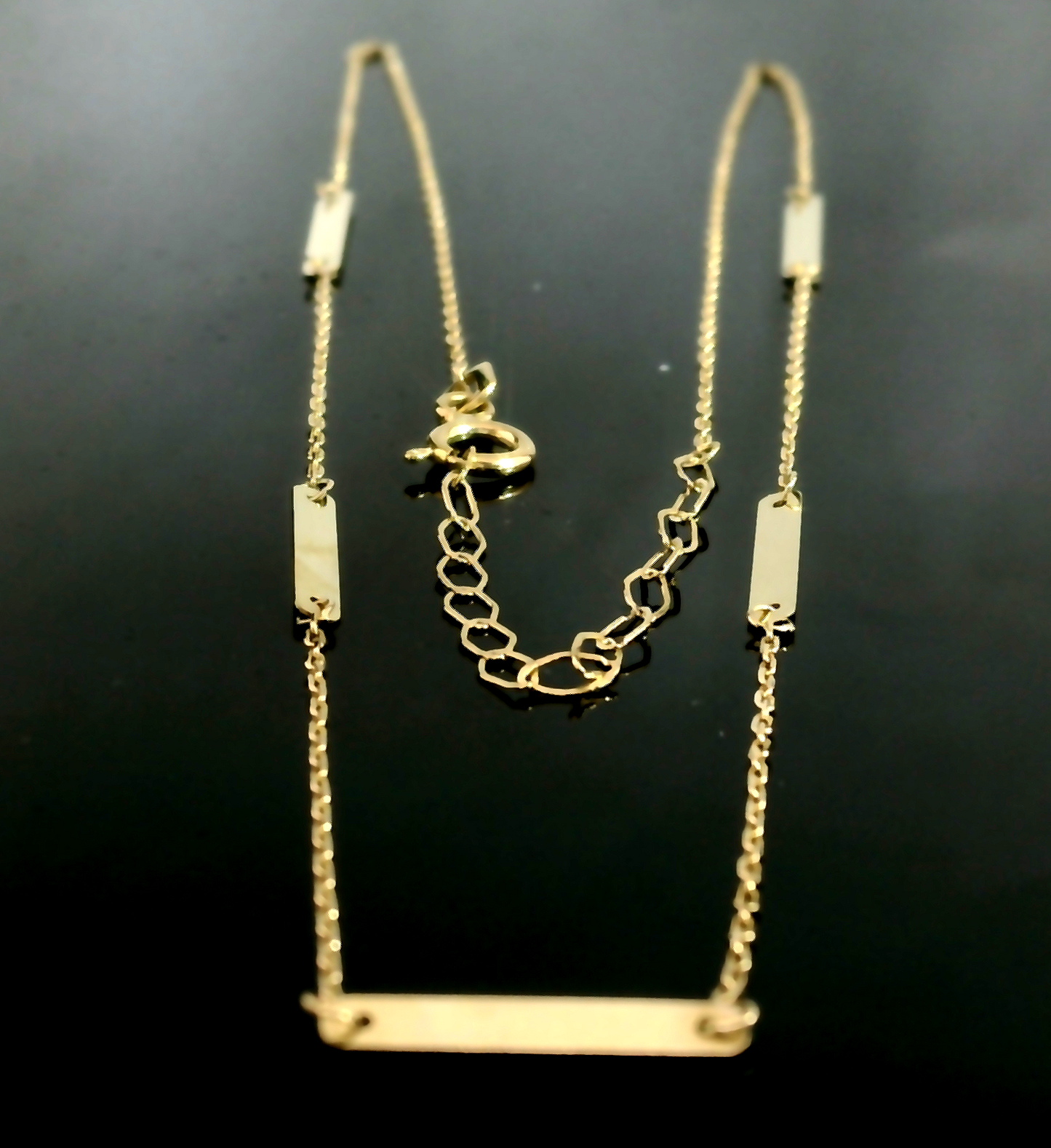 Collar Placas - Oro Amarillo 18kt