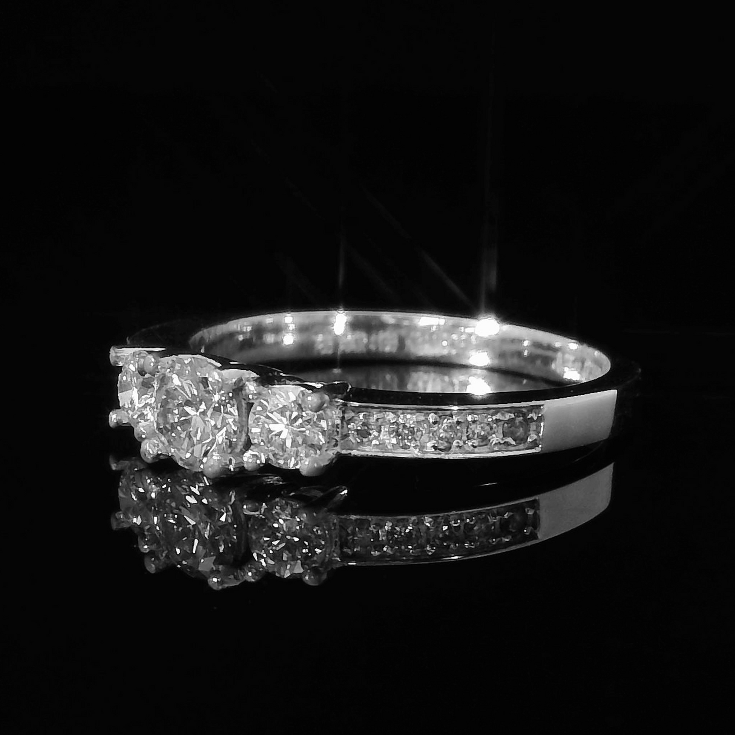 Anillo Compromiso Diamante GIA - Oro Blanco 18kt