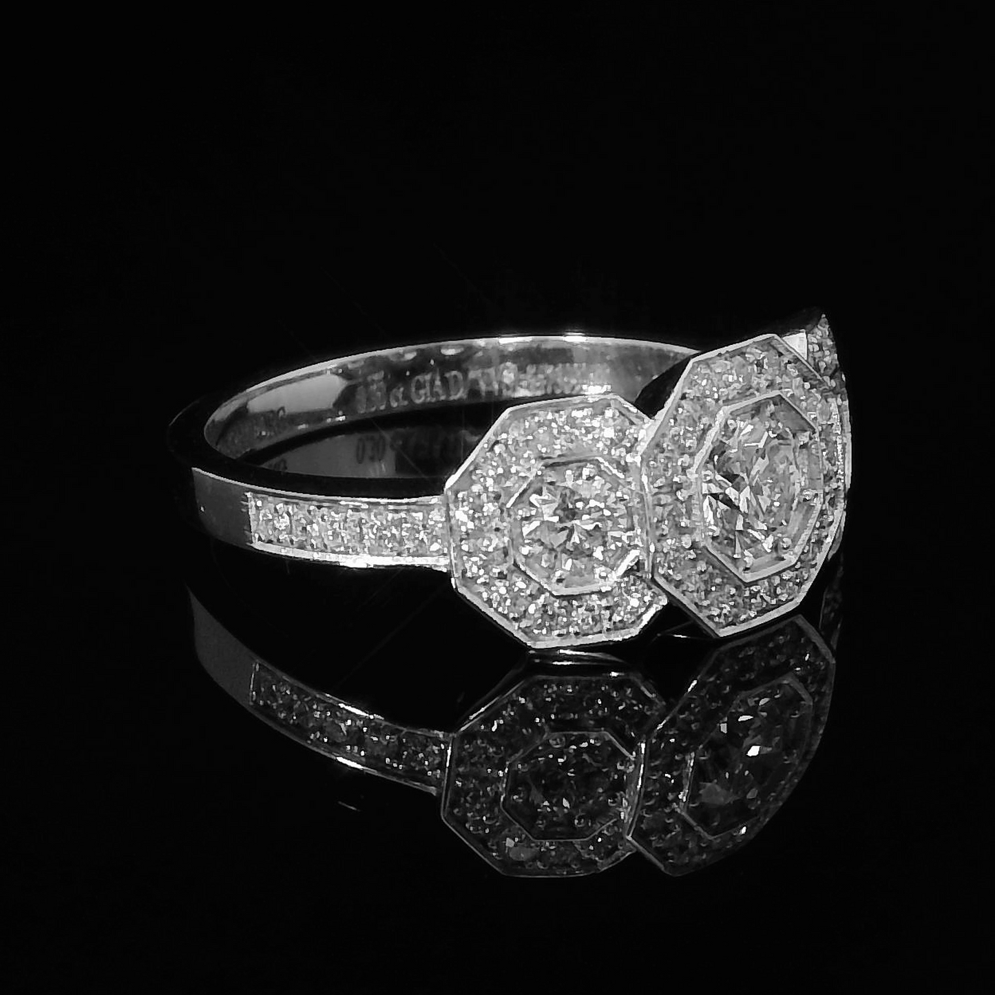 Anillo Compromiso Diamante GIA - Oro Blanco 18kt