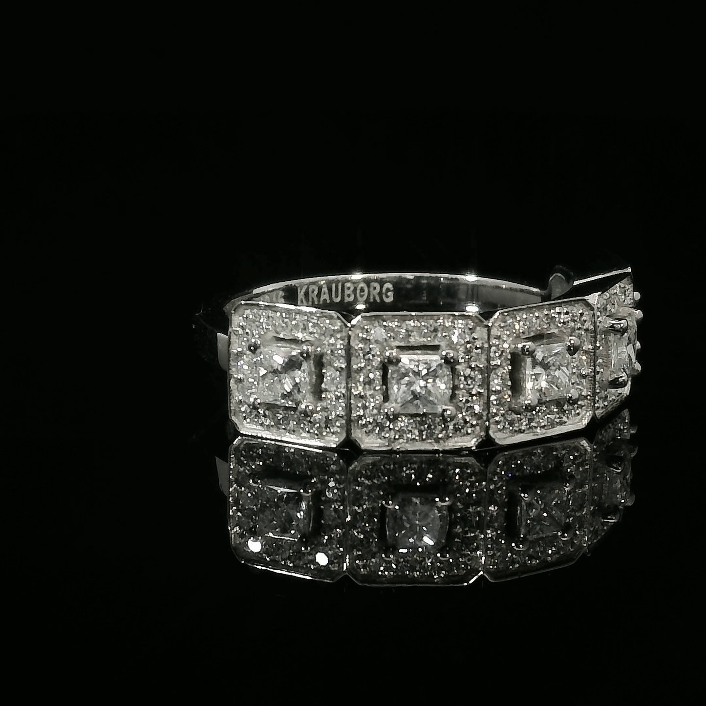 Anillo Compromiso Diamantes - Oro Blanco 18kt