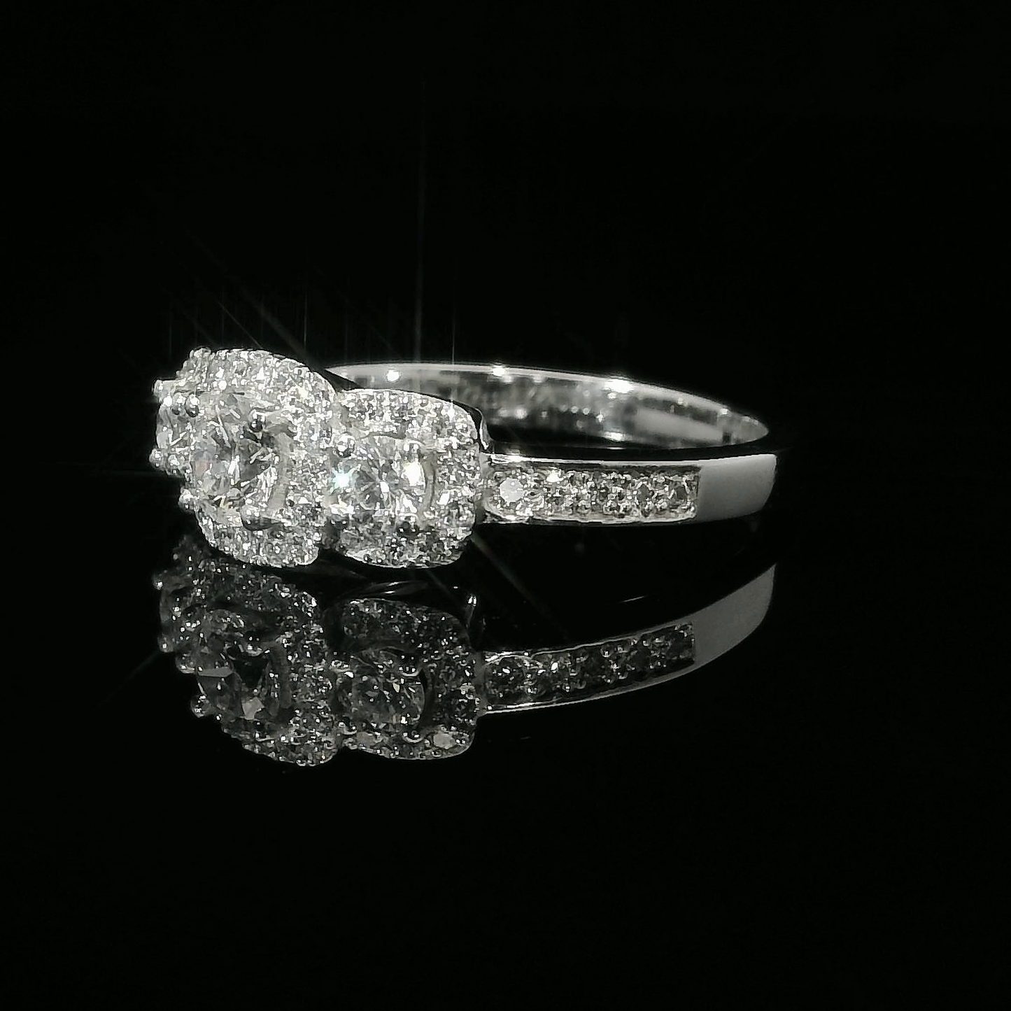 Anillo Compromiso Diamantes GIA - Oro Blanco 18kt