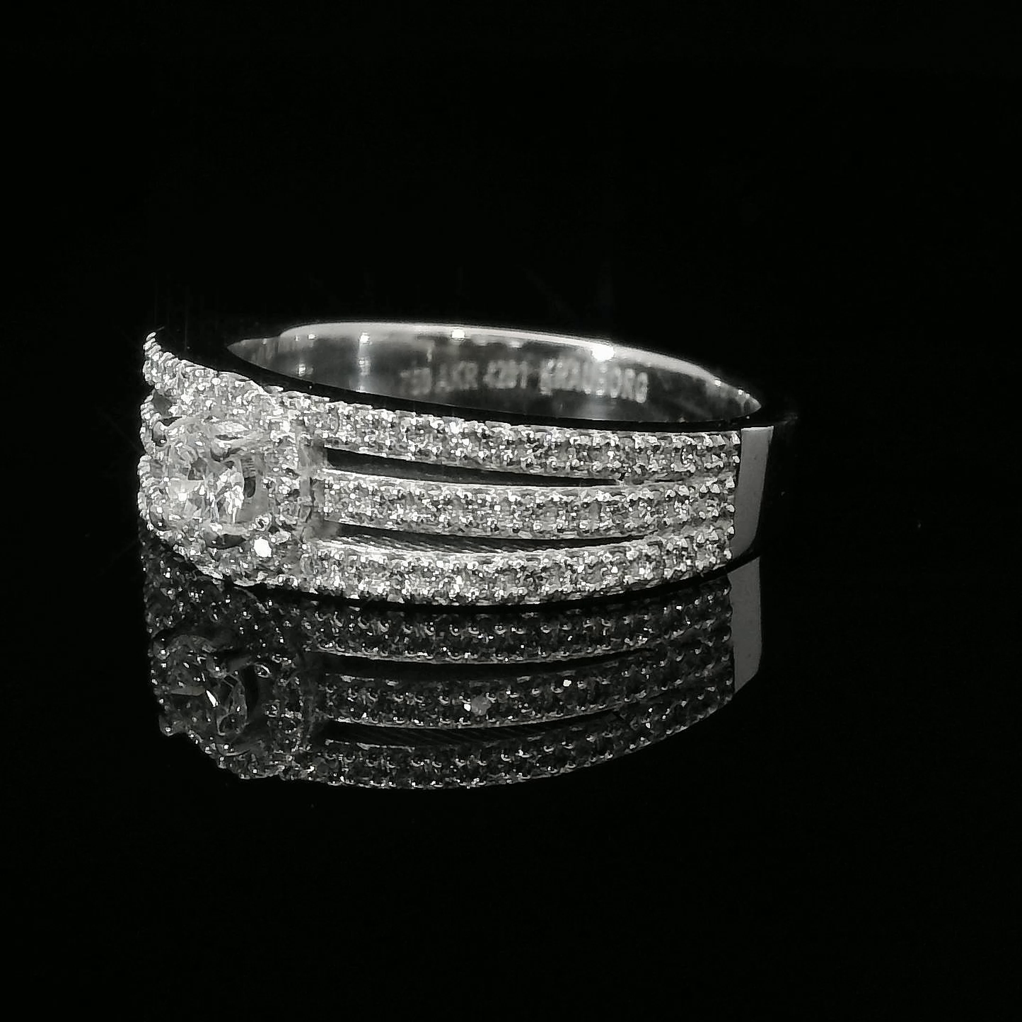 Anillo Compromiso Diamantes - Oro Blanco 18kt