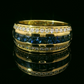 Anillo Zafiros y Diamantes - Oro Amarillo 18kt