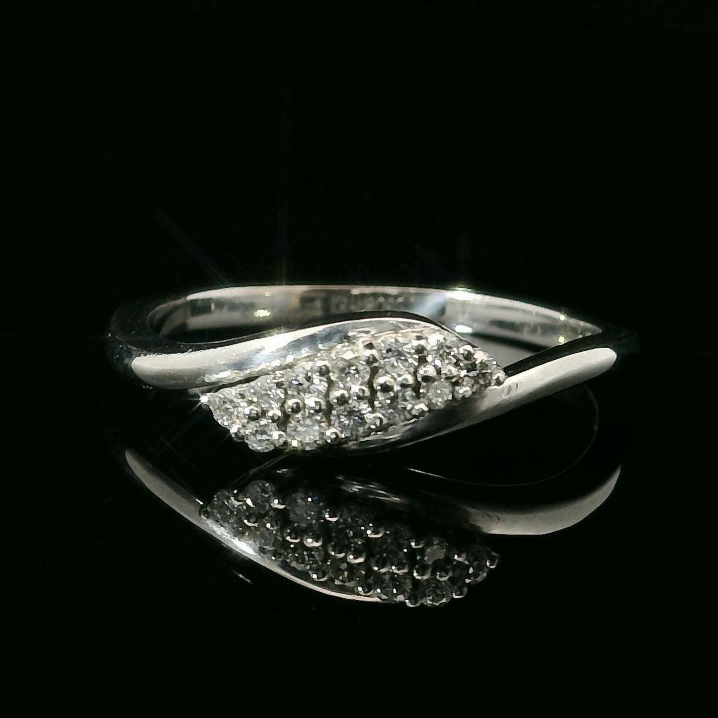 Anillo Compromiso Diamantes - Oro Blanco 18kt