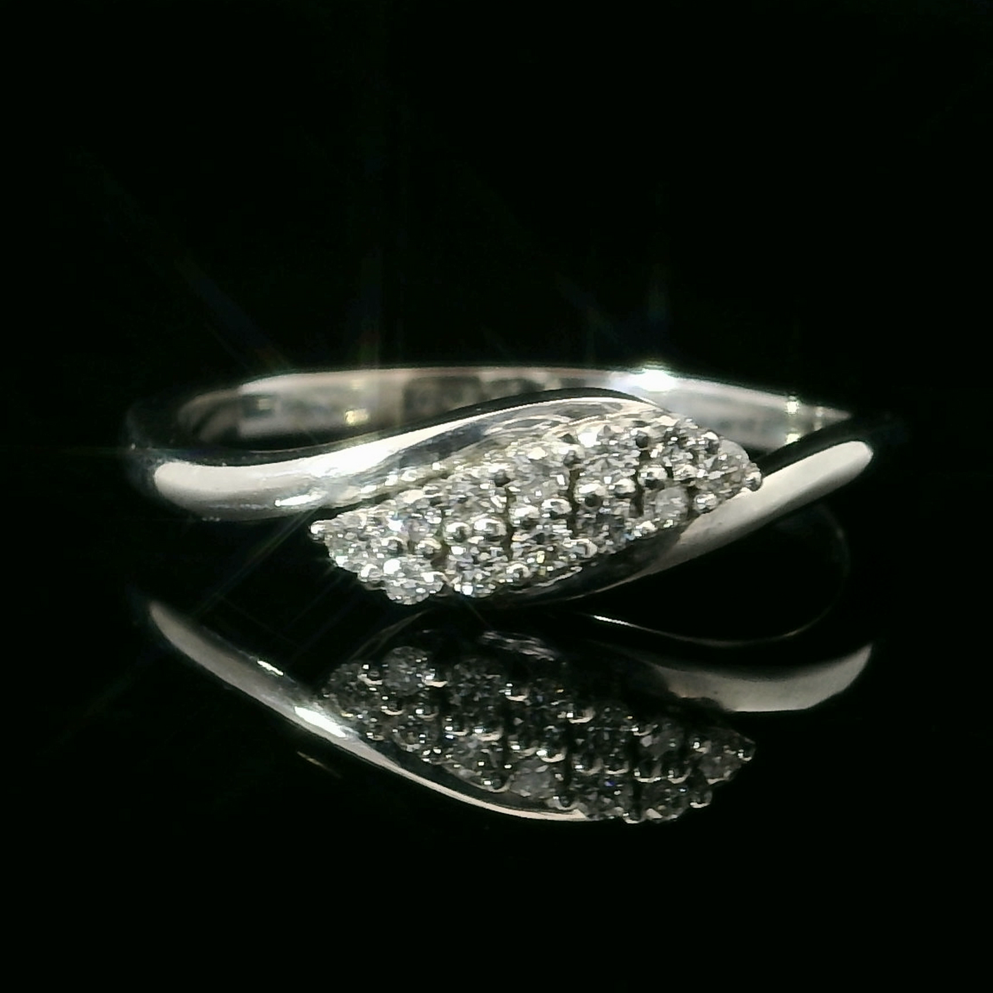 Anillo Compromiso Diamantes - Oro Blanco 18kt