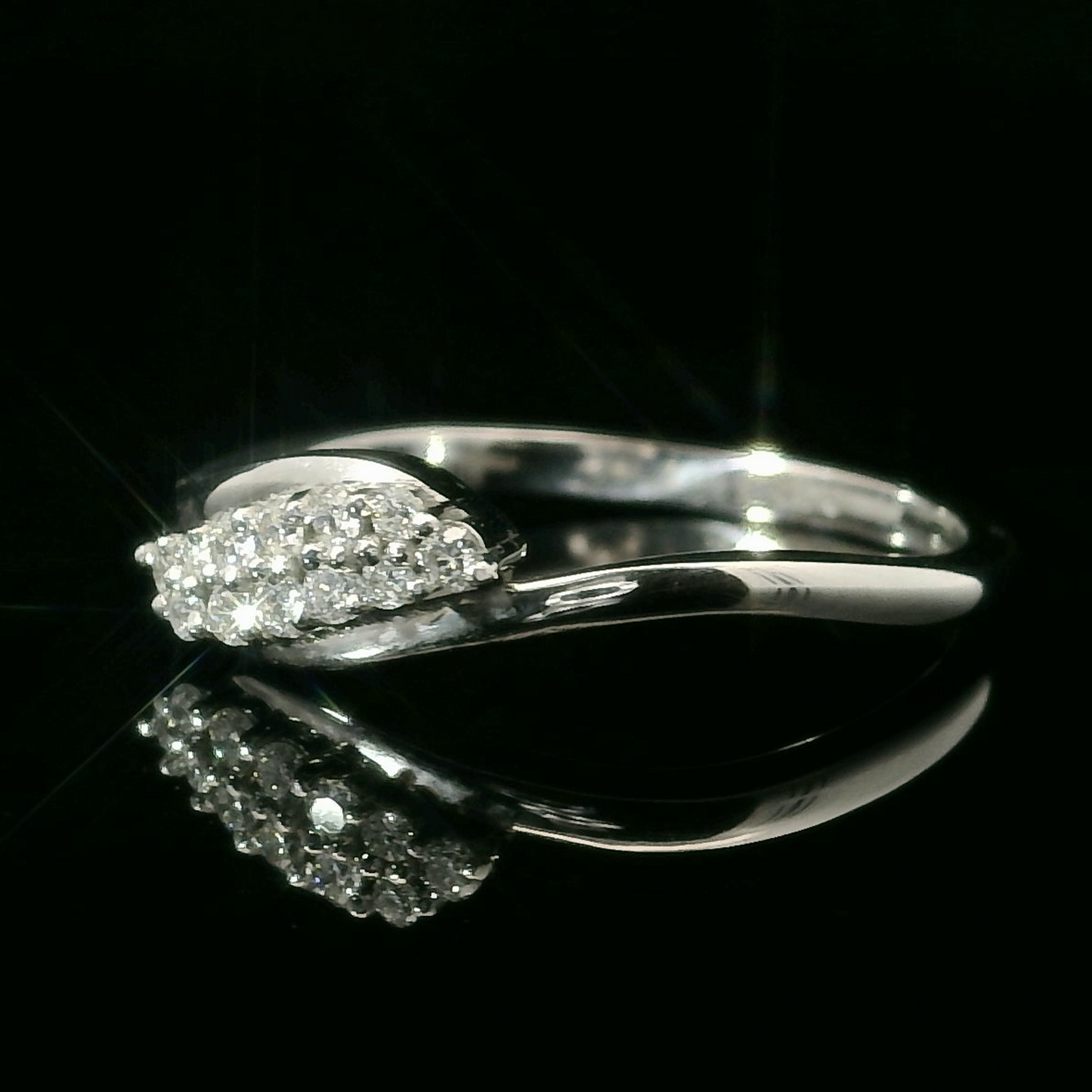 Anillo Compromiso Diamantes - Oro Blanco 18kt