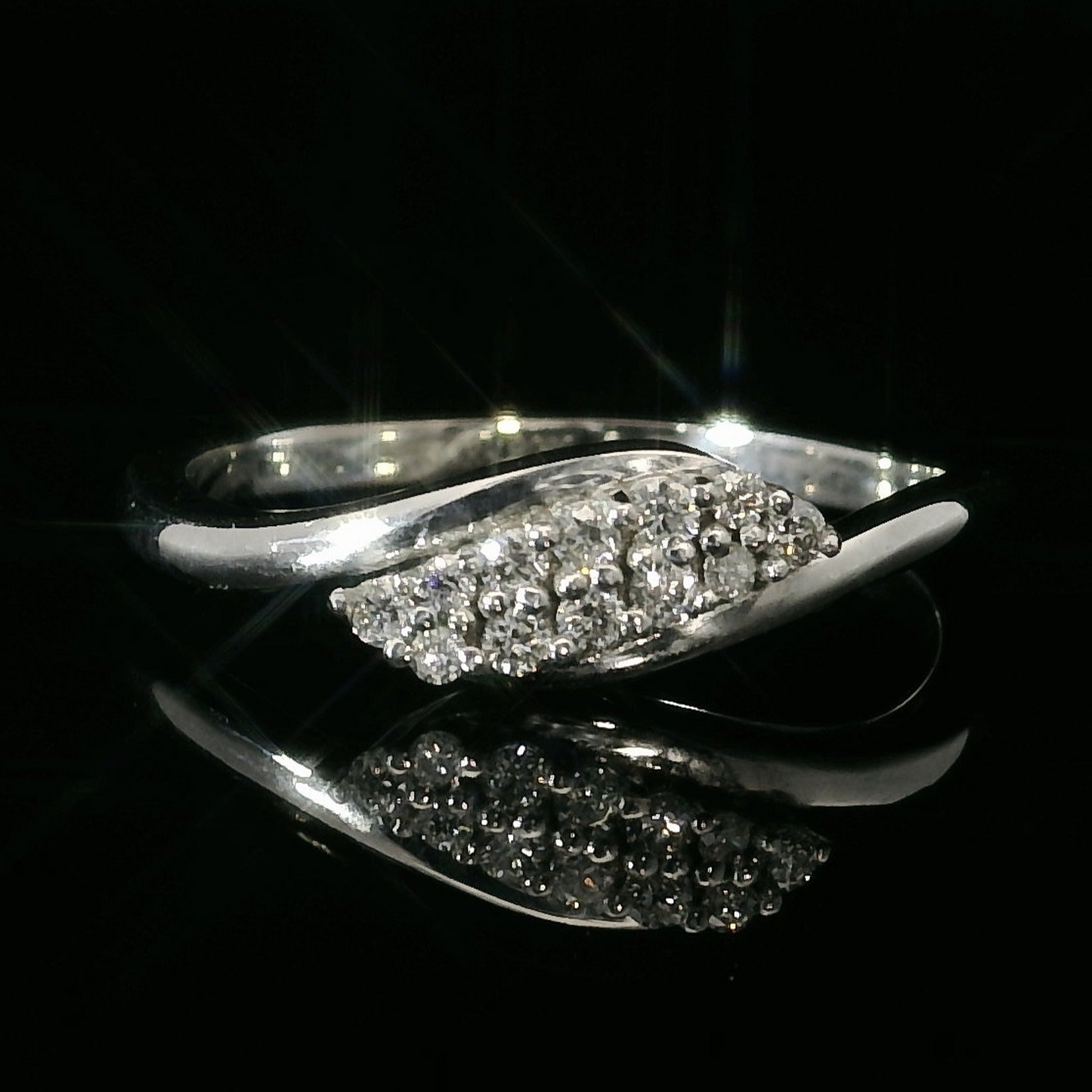 Anillo Compromiso Diamantes - Oro Blanco 18kt