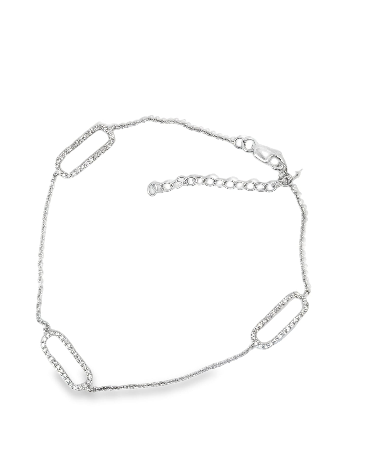 Pulsera Diamantes - Oro Blanco 14kt