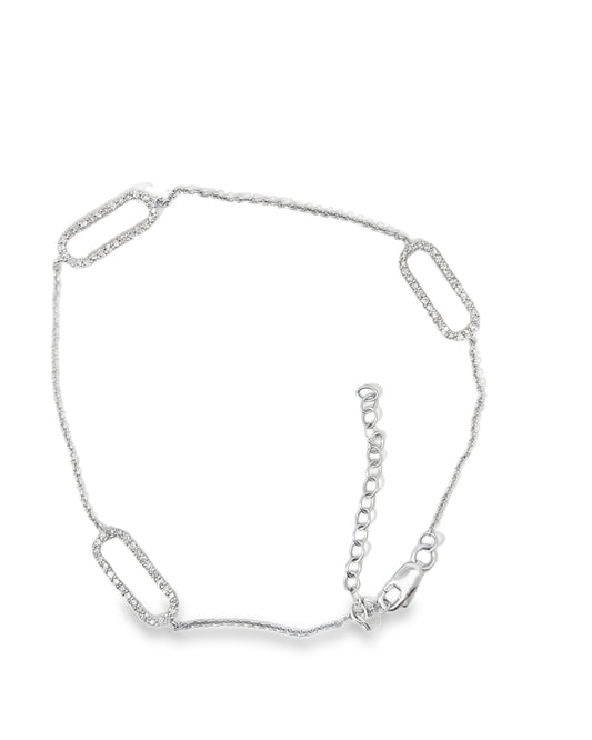 Pulsera Diamantes - Oro Blanco 14kt