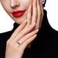 Anillo Zafiros y Diamantes - Oro Blanco 18kt