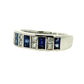 Anillo Zafiros y Diamantes - Oro Blanco 18kt