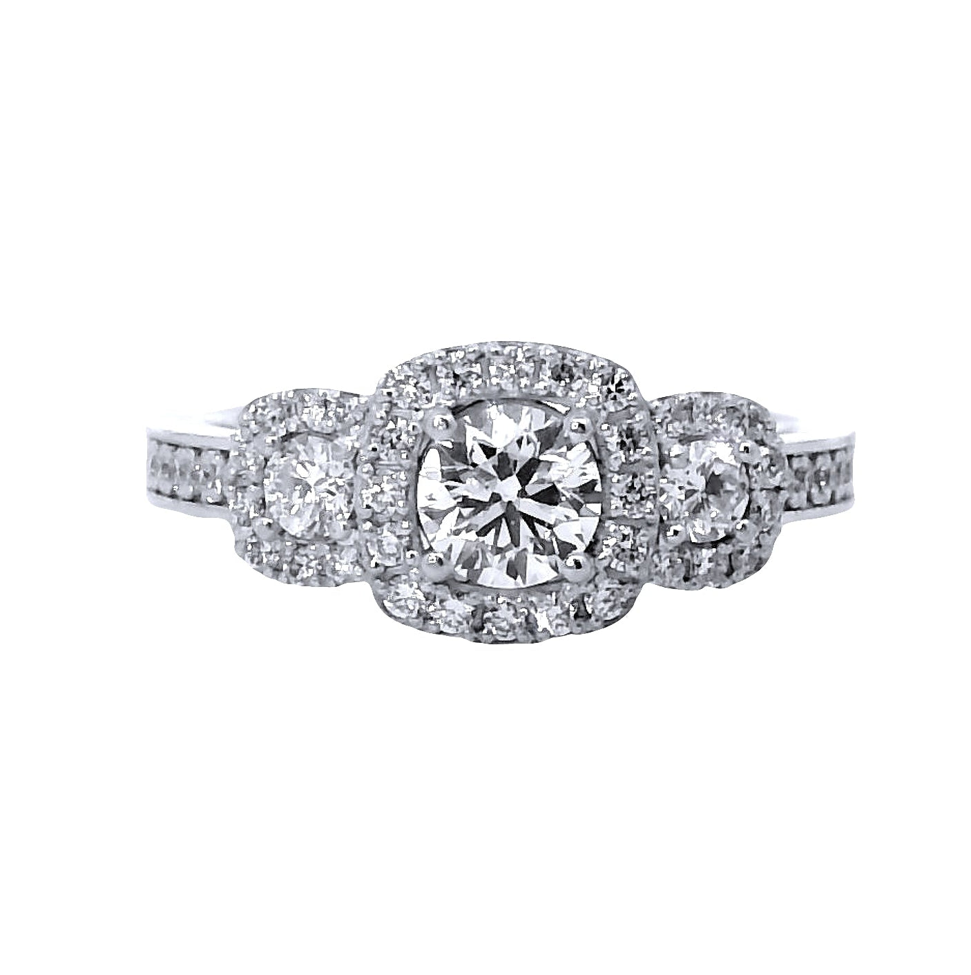Anillo Compromiso Diamantes GIA - Oro Blanco 18kt