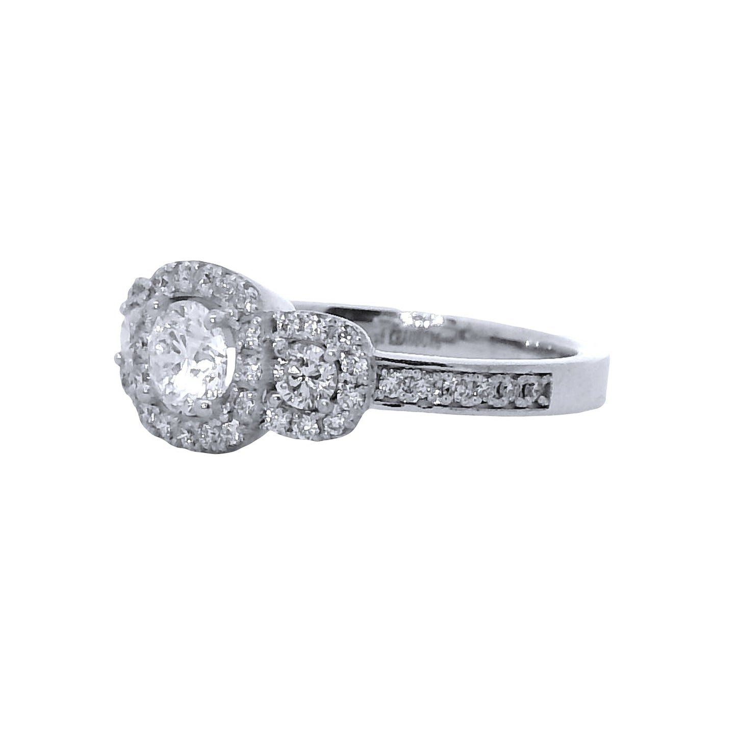 Anillo Compromiso Diamantes GIA - Oro Blanco 18kt