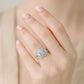 Anillo Compromiso Diamantes - Oro Blanco 18kt