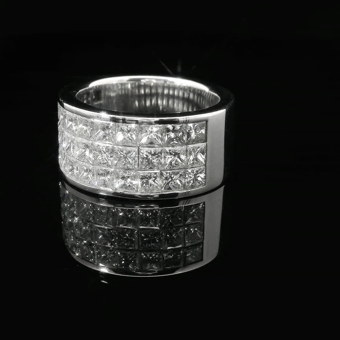 Anillo Compromiso Diamantes - Oro Blanco 18kt