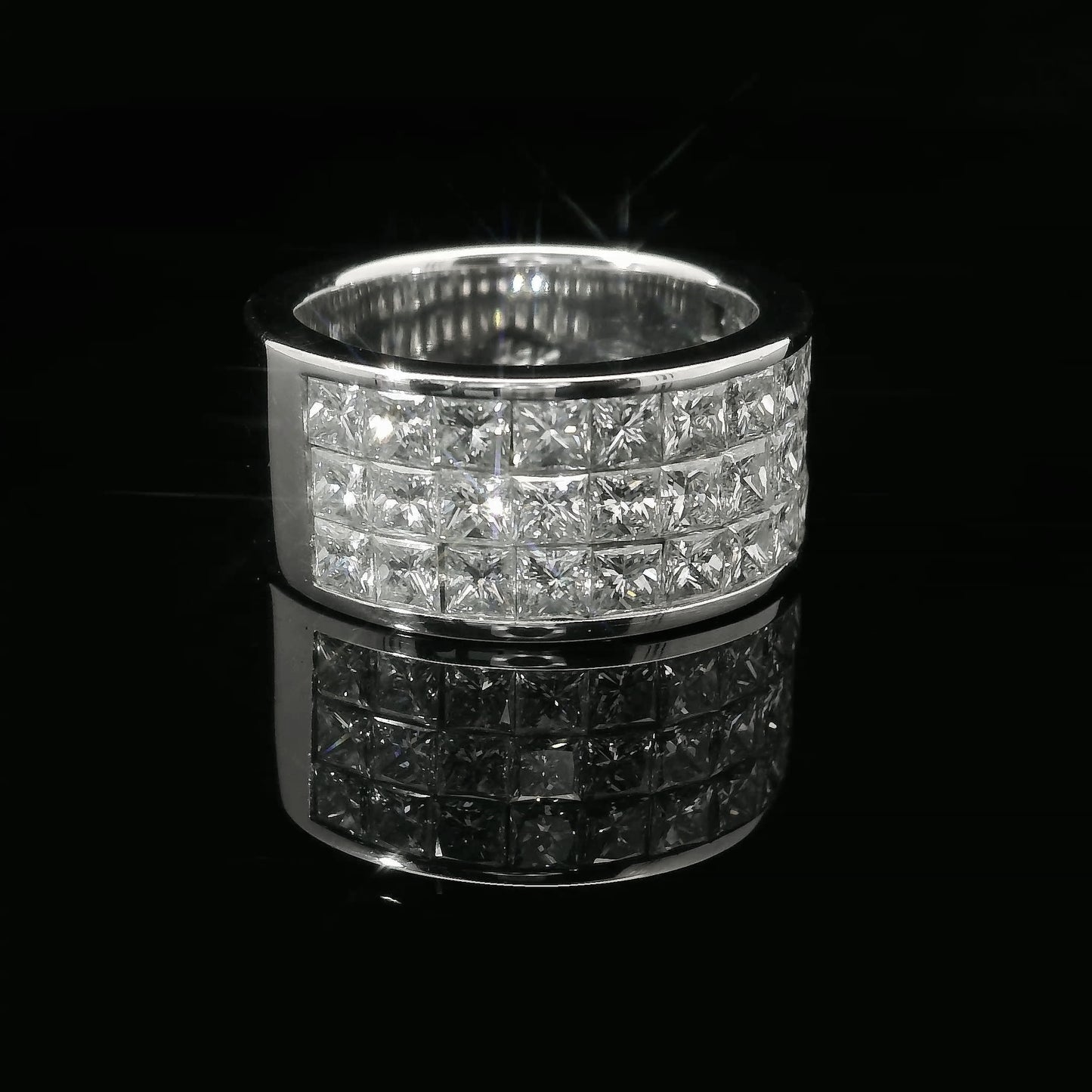 Anillo Compromiso Diamantes - Oro Blanco 18kt