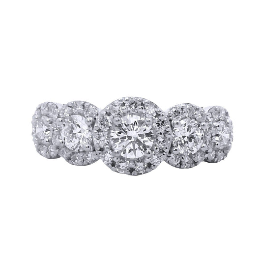 Anillo Compromiso Diamantes GIA - Platino