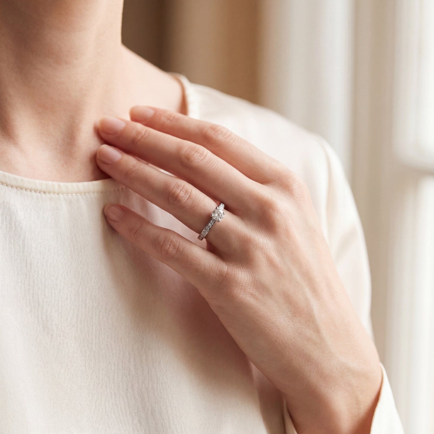 Anillo Diamante GIA - Oro Blanco 18kt