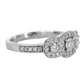 Anillo Compromiso Diamantes - Oro blanco 18kt