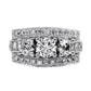 Anillo Compromiso Diamantes - Platino