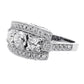 Anillo Compromiso Diamantes - Platino