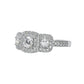 Anillo Compromiso Diamantes - Oro Blanco 18kt