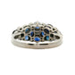 Anillo Zafiros y Diamantes - Oro Blanco 18kt
