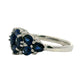 Anillo Zafiros y Diamantes - Oro Blanco 18kt