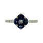 Anillo Zafiros y Diamantes - Oro Blanco 18kt
