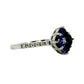 Anillo Zafiros y Diamantes - Oro Blanco 18kt