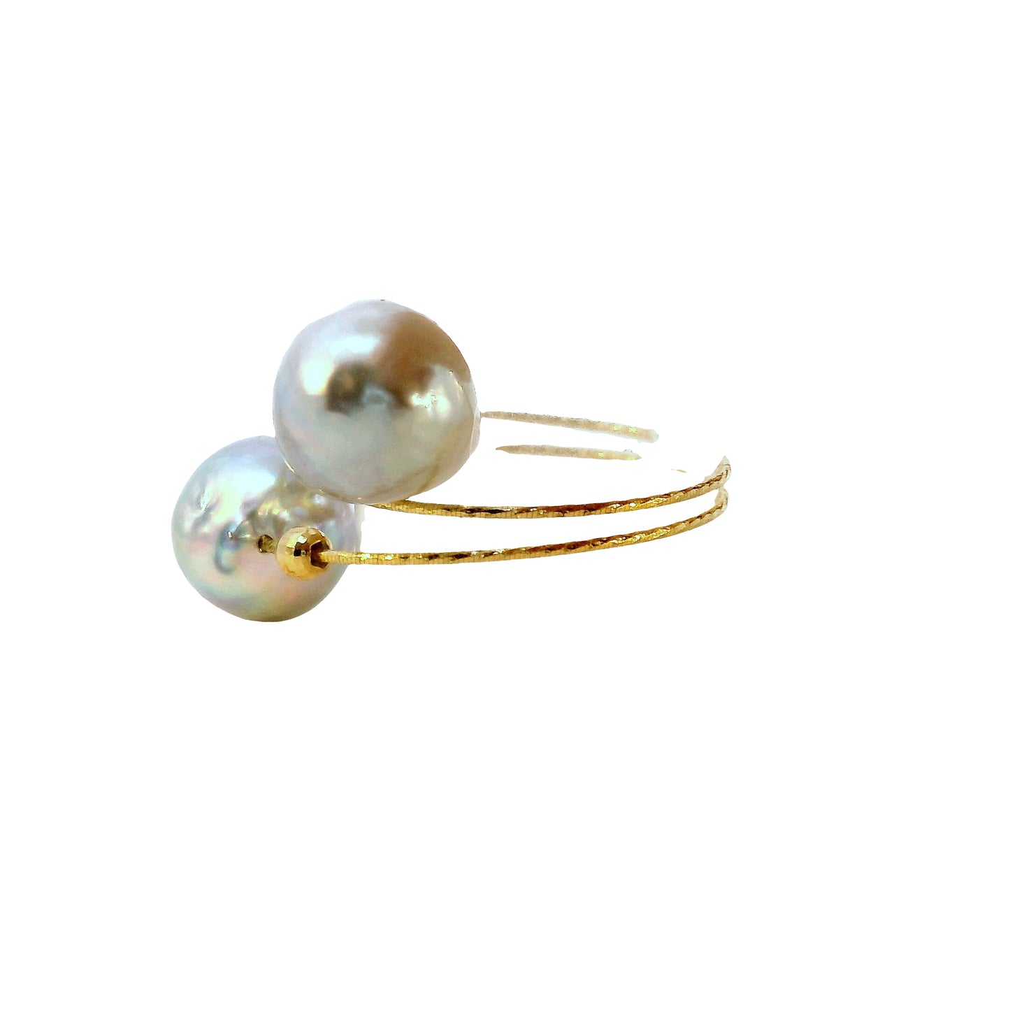 Anillo Perlas Grises Akoya - Oro Amarillo 18kt