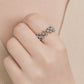 Anillo Bolitas Ajustable - Oro Blanco 18kt