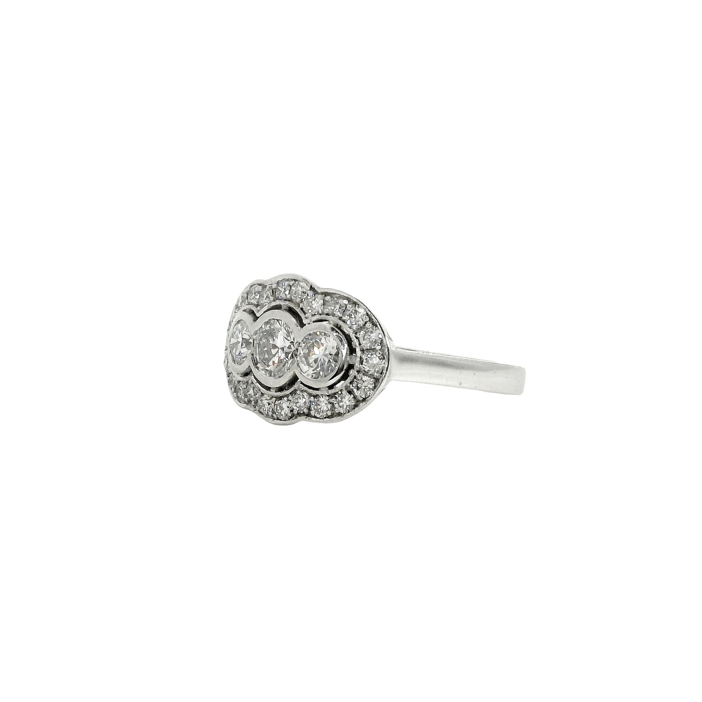 Anillo Compromiso Diamantes GIA - Oro Blanco 18kt