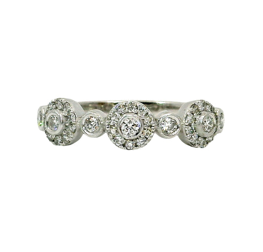 Anillo Compromiso Diamantes - Oro Blanco 18kt