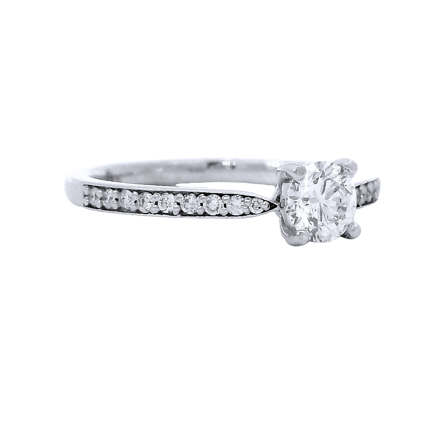 Anillo Compromiso Diamantes GIA - Oro Blanco 18kt
