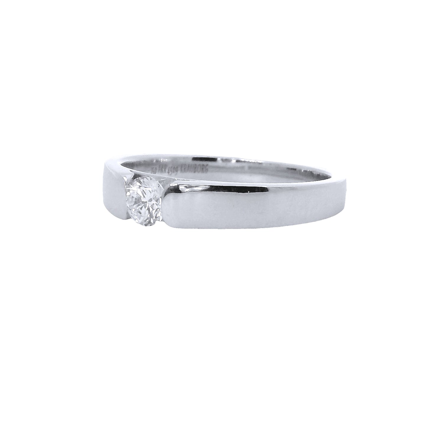 Anillo Compromiso Diamante - Oro Blanco 18kt