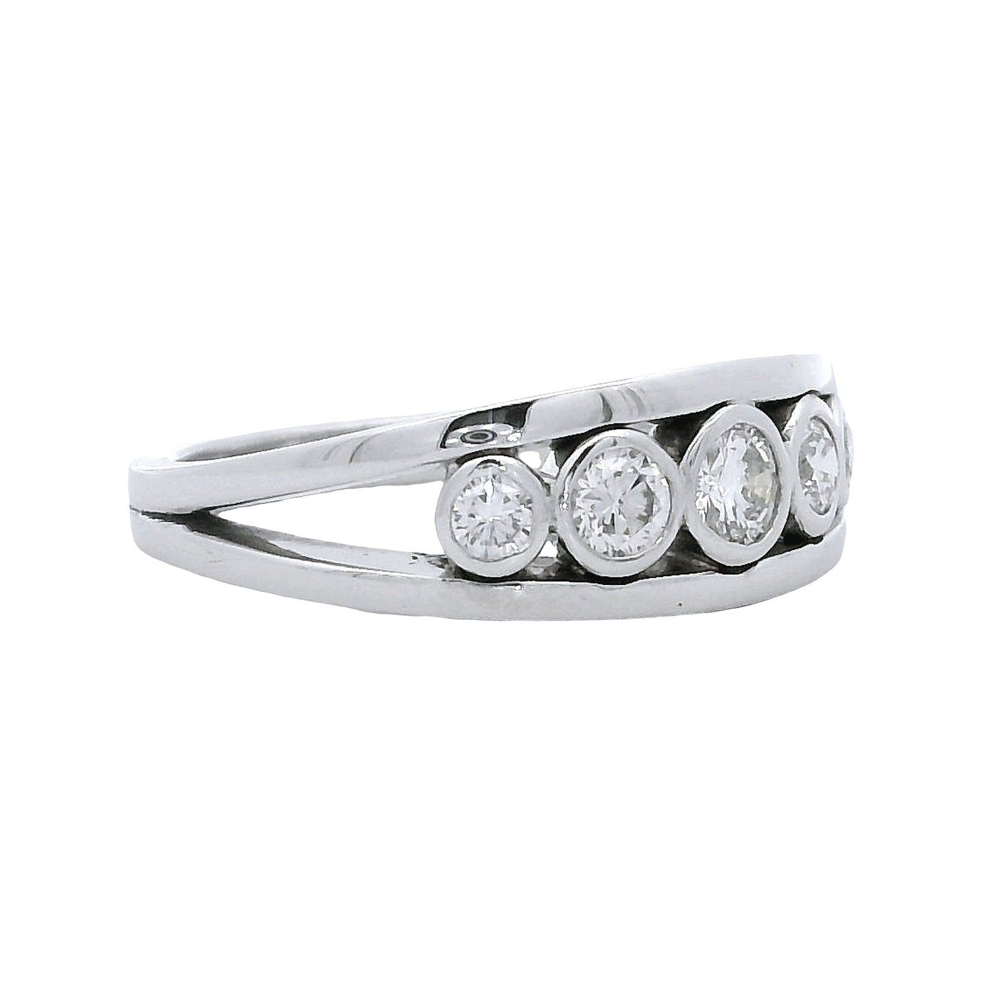 Anillo Compromiso Diamantes - Oro Blanco 18kt