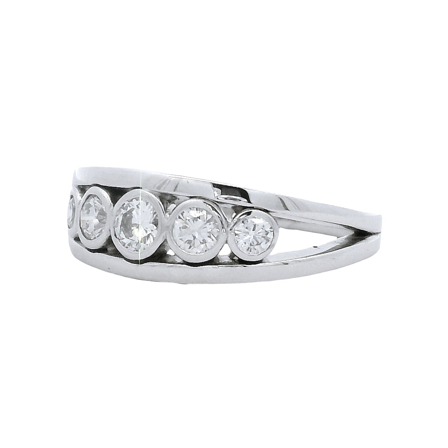 Anillo Compromiso Diamantes - Oro Blanco 18kt