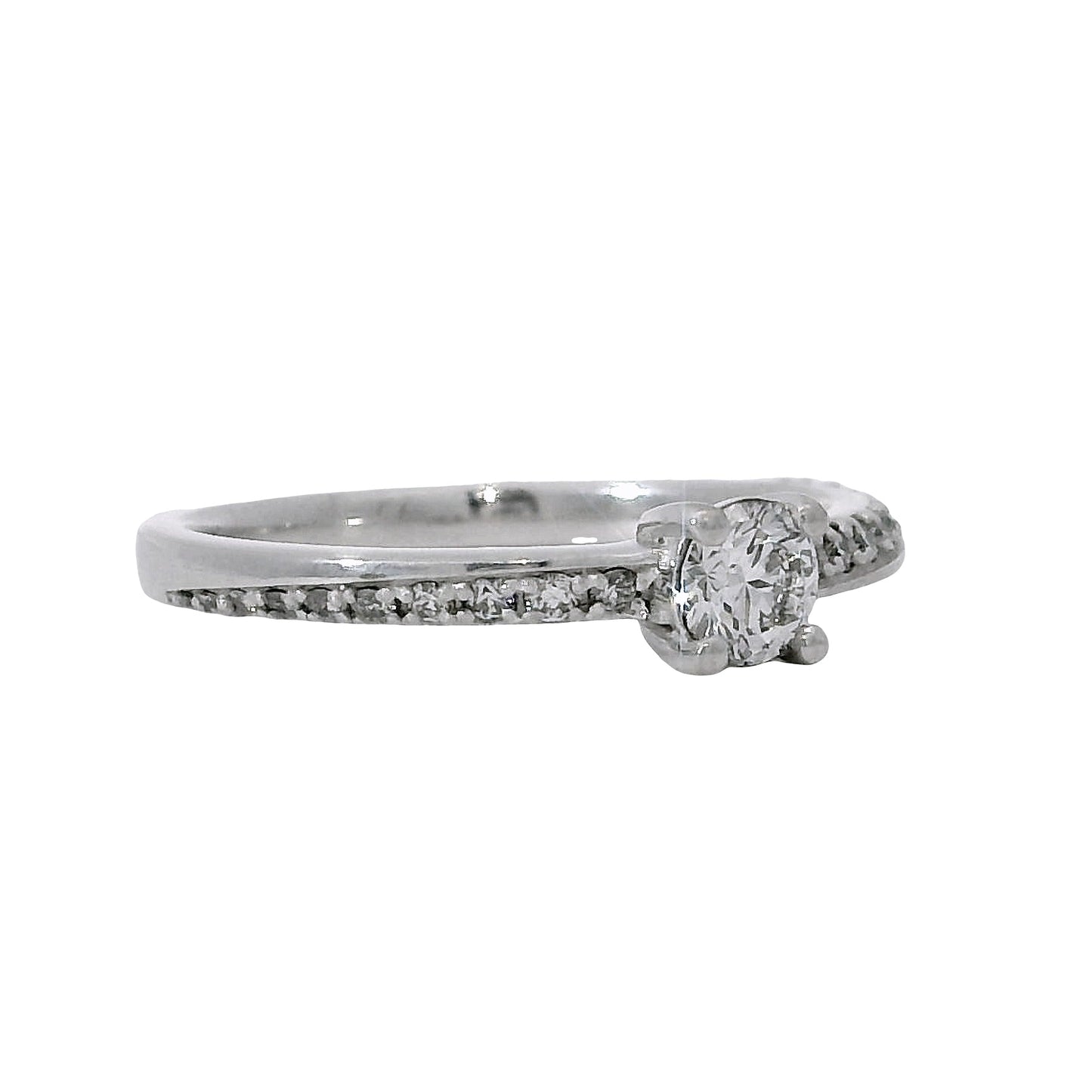 Anillo Compromiso Diamantes GIA - Oro Blanco 18kt